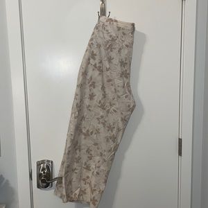 Brown Floral Pants